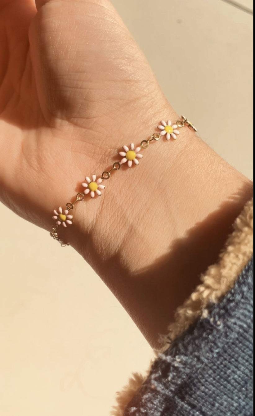 Viral Floral Bracelet – Stainless Steel, Pinterest-Inspired